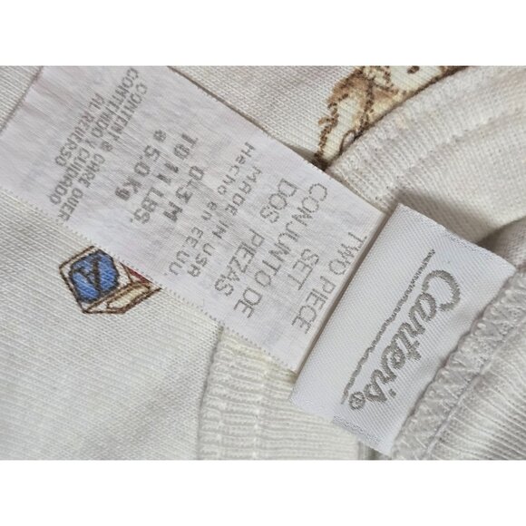 Vintage Carter's Corduroy Teddy Bear Overalls 2 Piece Outfit 0-3 Months - Picture 12 of 16